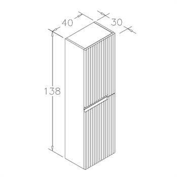 Orka Moonlight 40 cm Gri Banyo Boy Çamaşır Dolabı