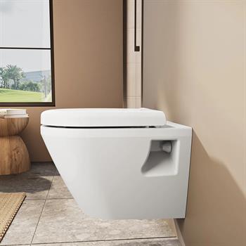 Vitra Arkitekt Model-2 Yuvarlak Form Klozet Kapağı, Yavaş Kapanır, Kolay Sökülebilir, 121-003-909