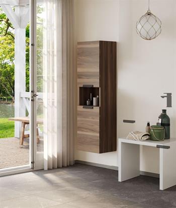 Orka Nova 40 cm Ceviz Banyo Boy Çamaşır Dolabı