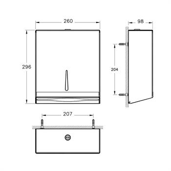 Artema Arkitekta Kağıt Dispenser, Paslanmaz Çelik A44351