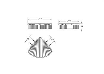 Vitra Base 200 Köşe Süngerlik A44159