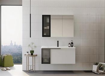 Orka Pure 100 cm Mat Beyaz Banyo Dolabı Takımı