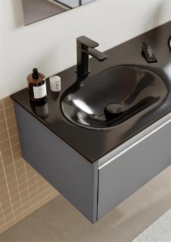 Orka Lisbon 130 cm Gri Banyo Dolabı Alt Modül ve Lavabo