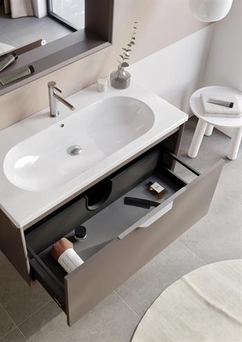 Orka Clay 100 cm Toprak Banyo Dolabı Takımı