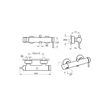 Vitra Banyo Bataryası, Origin, Mat Siyah, A4261936WTC