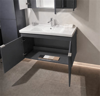 Orka Desna 100 cm, Mat Antrasit Banyo Dolabı Alt Modül Ve Lavabo, 5008732