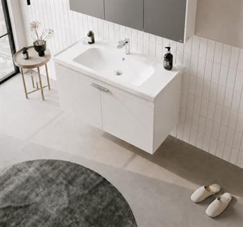 Orka Desna 100 cm, Mat Beyaz, Banyo Dolabı Alt Modül Ve Lavabo, 5008730