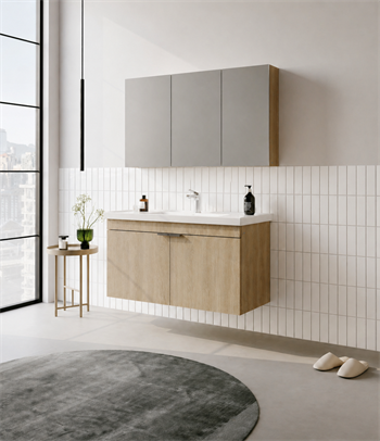Orka Desna 100 cm, Budva, Banyo Dolabı Takımı, (Dolaplı Ayna), 5008729