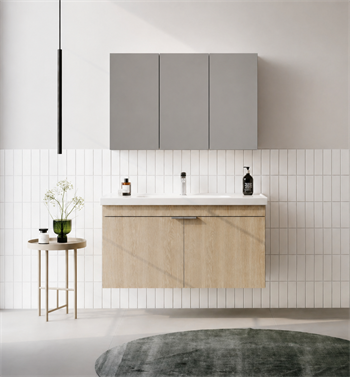 Orka Desna 100 cm, Budva, Banyo Dolabı Takımı, (Dolaplı Ayna), 5008729