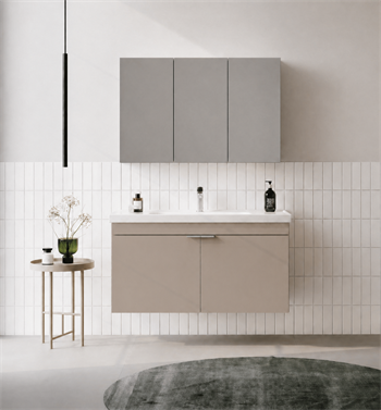 Orka Desna 100 cm, Çöl Beji, Banyo Dolabı Takımı, (Dolaplı Ayna), 5008749