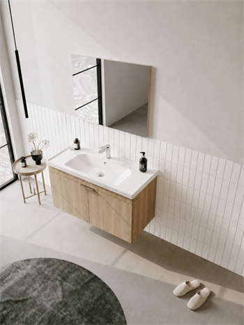 Orka Desna 100 cm, Budva, Banyo Dolabı Takımı, (Düz Ayna), 5008743