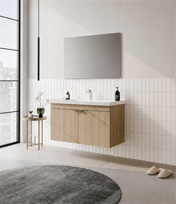 Orka Desna 100 cm, Budva, Banyo Dolabı Takımı, (Düz Ayna), 5008743