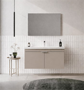 Orka Desna 100 cm, Çöl Beji, Banyo Dolabı Takımı, (Düz Ayna), 5008752