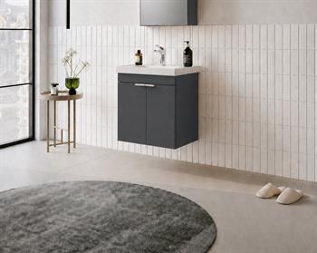 Orka Desna 50 cm, Mat Antrasit, Banyo Dolabı Alt Modül Ve Lavabo, 5007926