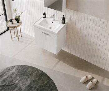 Orka Desna 50 cm, Mat Beyaz, Banyo Dolabı Alt Modül Ve Lavabo, 5007918