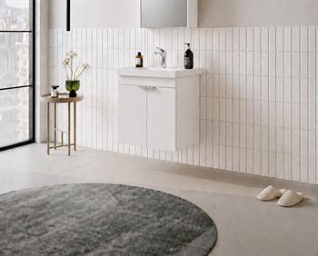 Orka Desna 50 cm, Mat Beyaz, Banyo Dolabı Alt Modül Ve Lavabo, 5007918
