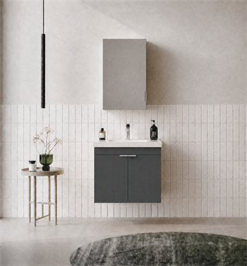 Orka Desna 50 cm, Mat Antrasit, Banyo Dolabı Takımı, (Dolaplı Ayna),, 5009173