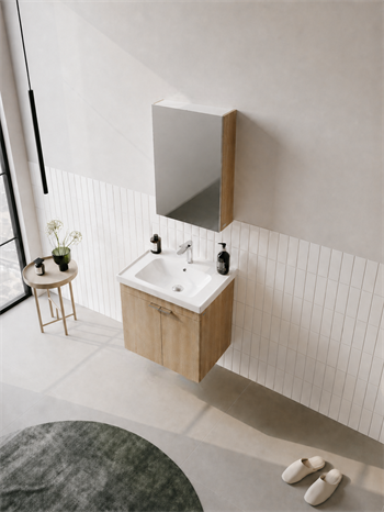 Orka Desna 50 cm, Budva, Banyo Dolabı Takımı, (Dolaplı Ayna), 5009175