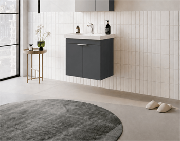 Orka Desna 60 cm, Mat Antrasit, Banyo Dolabı Alt Modül Ve Lavabo, 5007928