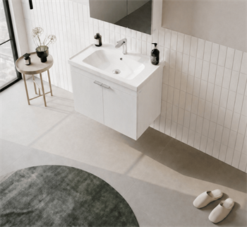 Orka Desna 60 cm, Mat Beyaz, Banyo Dolabı Alt Modül Ve Lavabo, 5007920