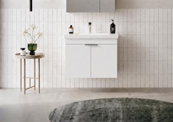 Orka Desna 60 cm, Mat Beyaz, Banyo Dolabı Alt Modül Ve Lavabo, 5007920