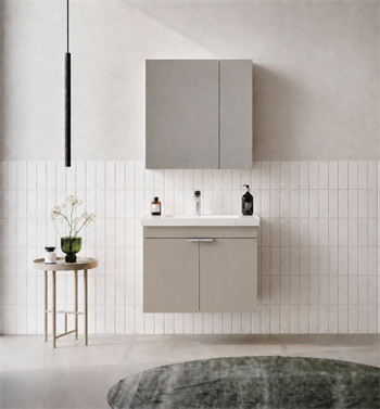 Orka Desna 60 cm, Çöl Beji, Banyo Dolabı Takımı, (Dolaplı Ayna),, 5008566