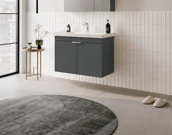Orka Desna 80 cm, Mat Antrasit, Banyo Dolabı Alt Modül Ve Lavabo, 5007931