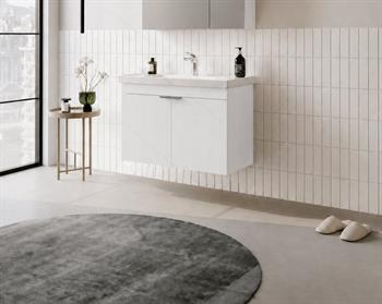 Orka Desna 80 cm, Mat Beyaz, Banyo Dolabı Alt Modül Ve Lavabo, 5007922