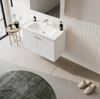 Orka Desna 80 cm, Mat Beyaz, Banyo Dolabı Alt Modül Ve Lavabo, 5007922