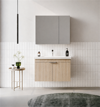 Orka Desna 80 cm, Budva, Banyo Dolabı Takımı, (Dolaplı Ayna), 5007915