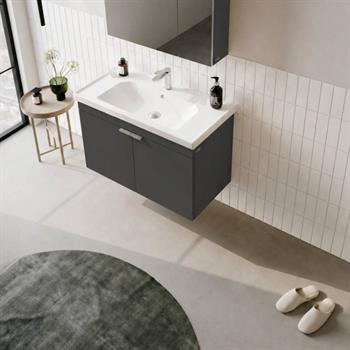Orka Desna 90 cm, Mat Antrasit, Banyo Dolabı Alt Modül Ve Lavabo, 5007933