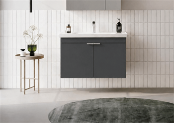 Orka Desna 90 cm, Mat Antrasit, Banyo Dolabı Alt Modül Ve Lavabo, 5007933