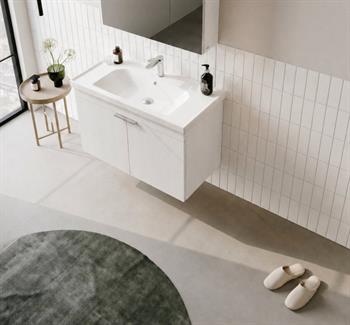 Orka Desna 90 cm, Mat Beyaz, Banyo Dolabı Alt Modül Ve Lavabo, 5007924