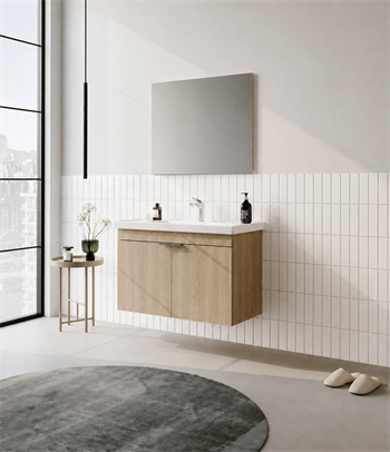 Orka Desna 90 cm, Budva, Banyo Dolabı Takımı, (Düz Ayna), 5008551