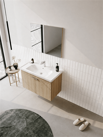 Orka Desna 90 cm, Budva, Banyo Dolabı Takımı, (Düz Ayna), 5008551