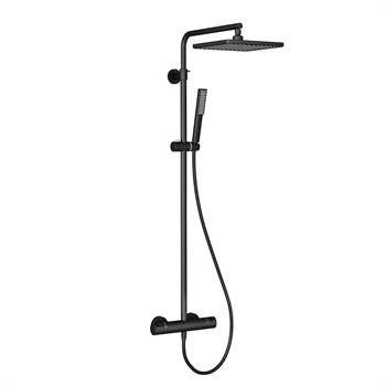 DK 2108 Devon Termostatik İki Yönlü -Kare-Full Siyah