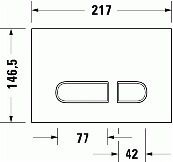 Duravit A1 Kumanda Paneli, Mat Siyah, WD5001031000