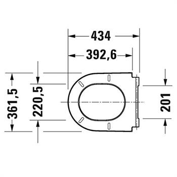 Duravit D-Neo Klozet Kapağı, Yavaş Kapanır Beyaz, 0021690000