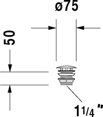 Duravit Lavabo Süzgeci (Taşma Deliksiz) 0050241000