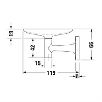 Duravit Starck T Sabunluk, Krom, 0099331000