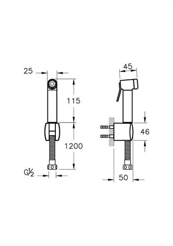 Vitra Taharet Duşu, Mat Siyah, A4574736