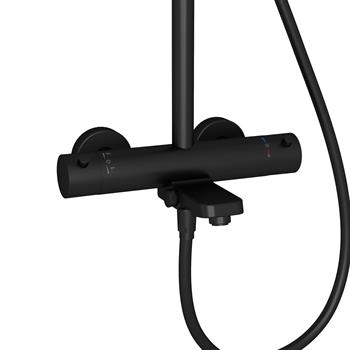 Teska Termostatik, Galaxy, Üç Yönlü, Kare, Full Siyah, DK3108