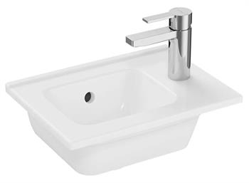 Vitra Lavabo, Mia, Etajerli, Sağdan, Armatür Delikli, 40 Cm, 7460L003-0029