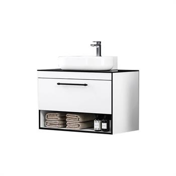 Orka Knidos 90 cm Beyaz Banyo Dolabı Alt Modül ve Lavabo