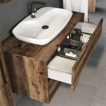 Orka Galia 80 cm Lidya Banyo Dolabı Alt Modül ve Lavabo