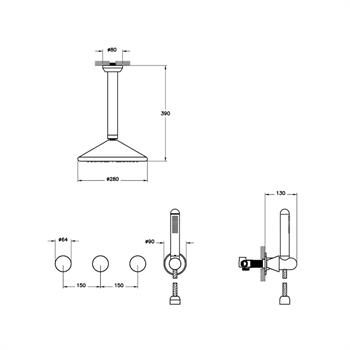 Vitra Liquid Ankastre Duş Seti (Sıva Üstü Grubu) A42777
