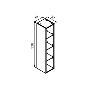Orka Milano 30 cm Yeşil Banyo Boy Çamaşır Dolabı
