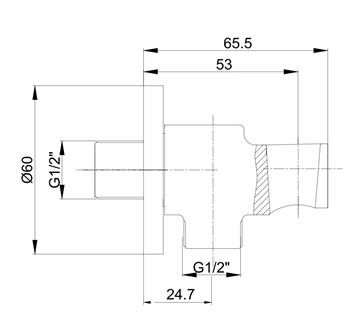 ECA Duş Çıkış Dirseği, Mat Siyah, 102199603C1