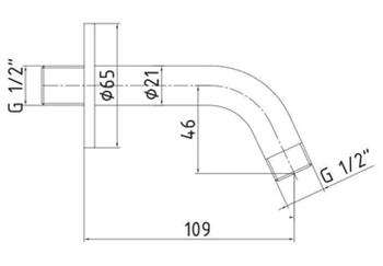 ECA Duvardan Duş Başlığı Borusu Krom, 102126650