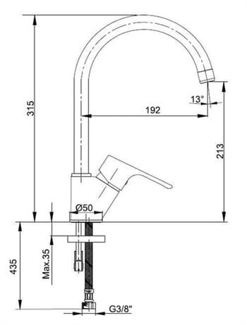 ECA Niobe Mutfak Eviye Bataryası Krom 102118098